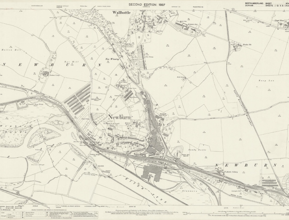 map image of Newburn, Walbottle, 1898